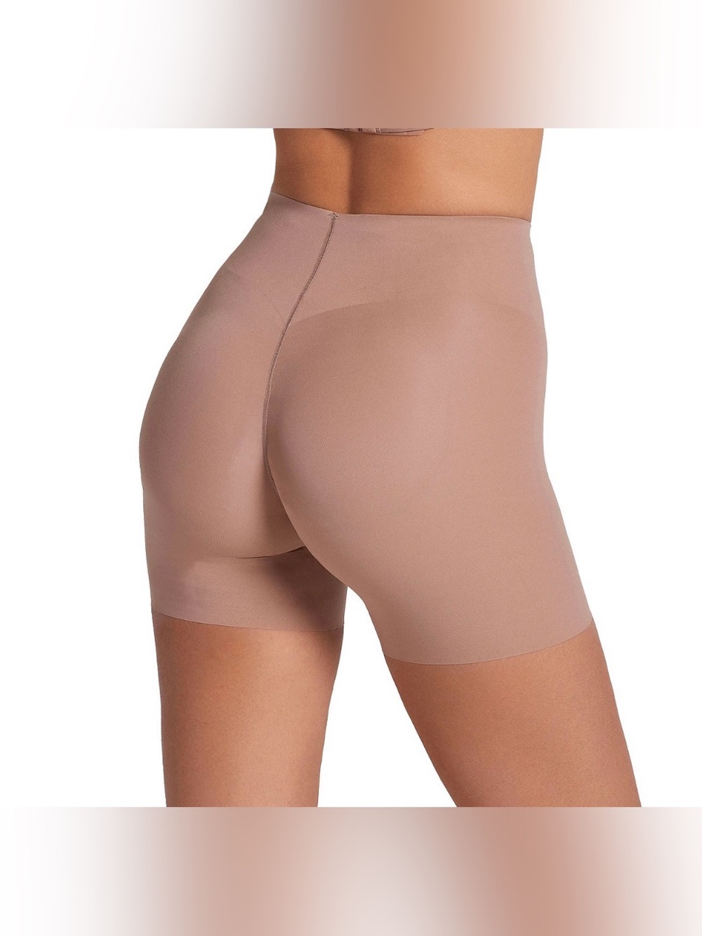 Leonisa Women's Undetectable Padded Butt Lifter Shaper Shorts Brown Nude L New